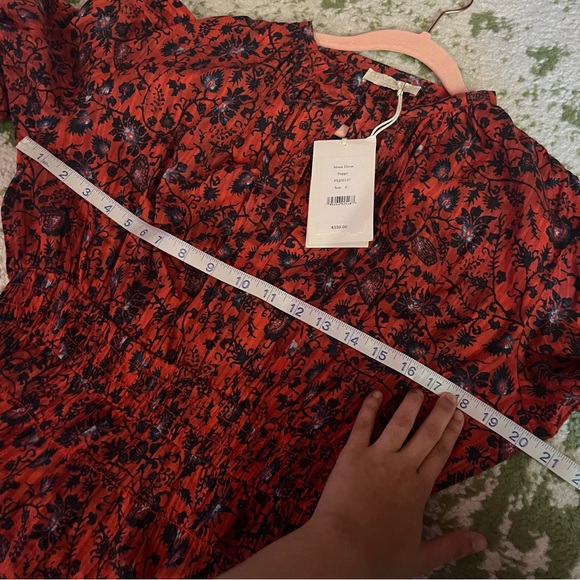 Ulla Johnson Crimson Floral Cotton-Blend Dress - Picture 10 of 12